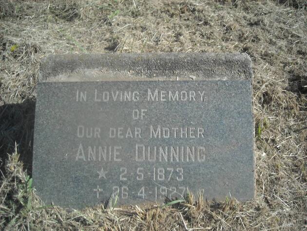 DUNNING Annie 1873-1927