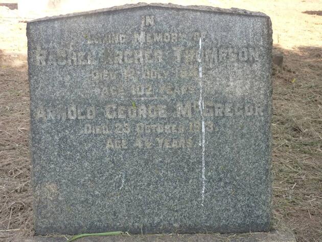 THOMPSON Rachel Archer :: McGREGOR Arnold George -19?3