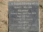 HOLBROOK Robert William -1922 & Elizabeth Louise -1980 