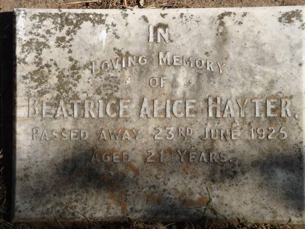 HAYTER Beatrice Alice -1925