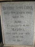 CHICK Richard John -1905 & Martha -1931