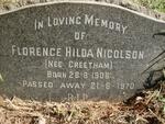 NICOLSON Florence Hilda nee GREETHAM 1906-1970