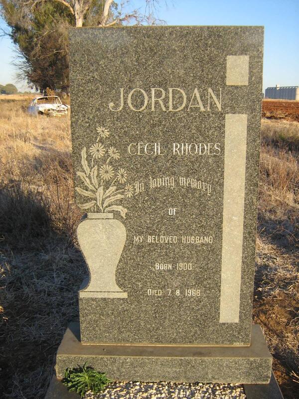 JORDAN Cecil Rhodes 1900-1968