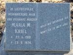 KRIEL Maria M. 1910-1974