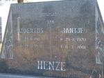 HENZE Albertus 1911-1975 & Jantje 1920-2001