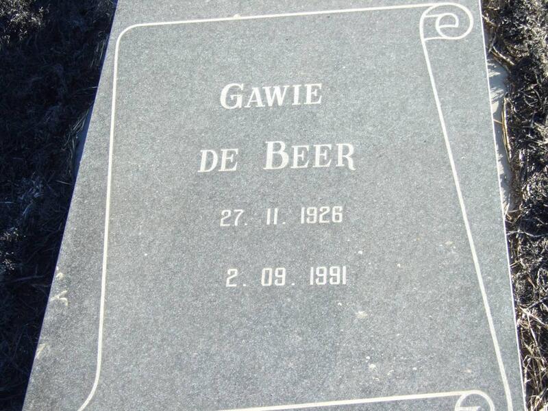 BEER Gawie, de 1926-1991