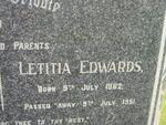 EDWARDS William 1879-1959 & Letitia 1882-1951