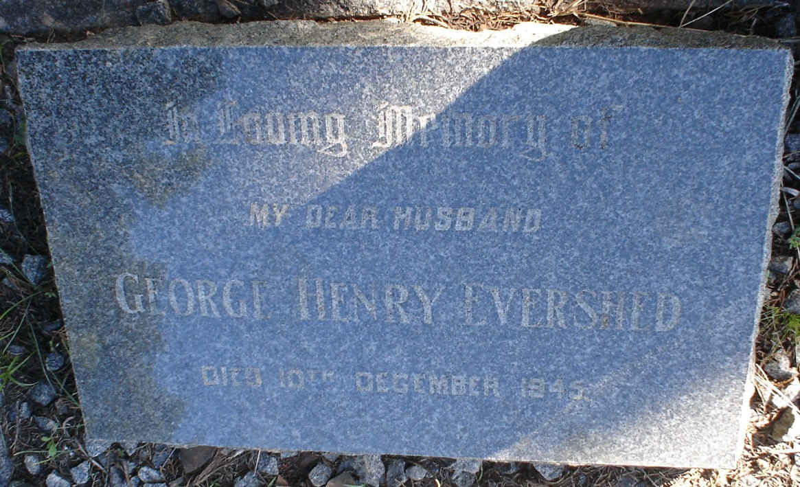 EVERSHED George Henry -1945