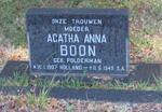 BOON Agatha Anna nee POLDERMAN 1907-1949