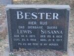 BESTER Lewis 1875-1956 & Susanna 1905-1977