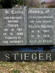 STIEGER Walter Wilfred 1903-1972 & Susan 1911-1999