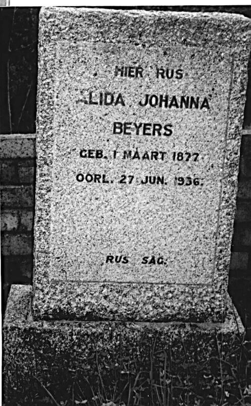 BEYERS Alida Johanna 1877-1956