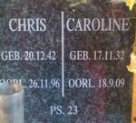 ? Chris 1942-1996 & Caroline 1932-2009