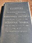 KLOPPERS Johannes Jacobus 1927-1999 & Susanna Maria 1934-1999
