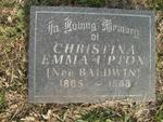 UPTON Christina Emma nee BALDWIN 1885-1968