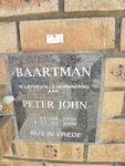 BAARTMAN Peter John 1950-2006