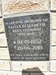 BREYTENBACH Sylvia Elizabeth nee PELSER 1952-2010