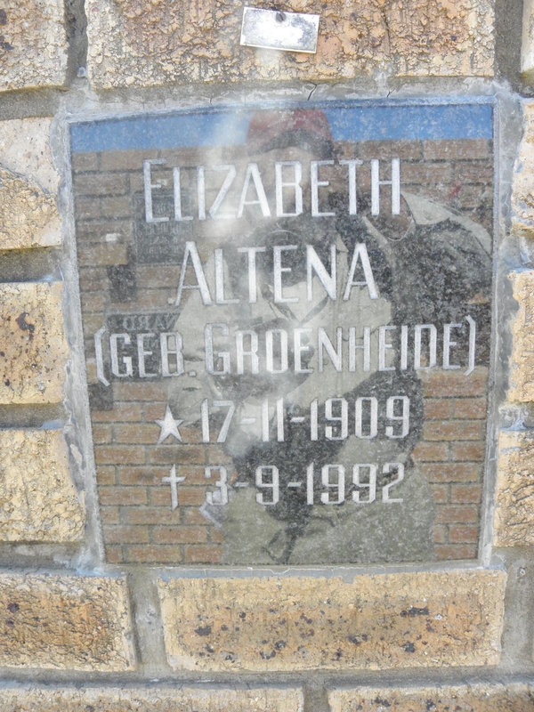 ALTENA Elizabeth nee GROENHEIDE 1909-1992