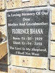 BHANA Florence 1929-2003