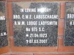 LABUSCHAGNE E.W.E. 1923-2007