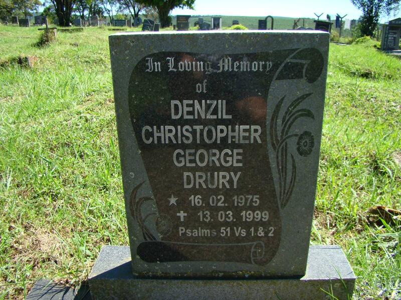 DRURY Denzil Christopher George 1975-1999