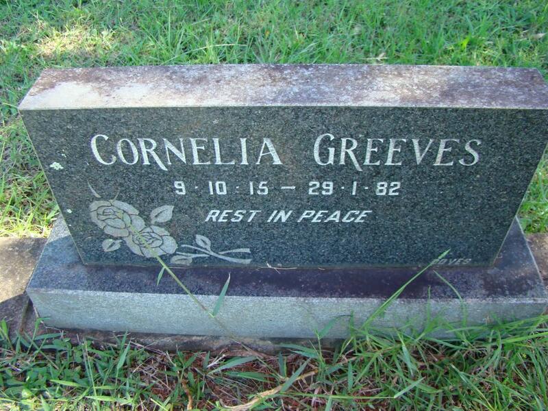 GREEVES Cornelia 1915-1982