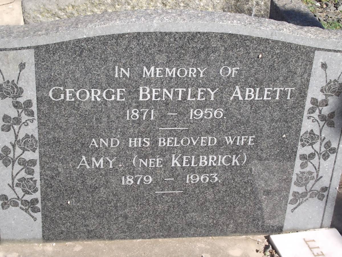 ABLETT George Bentley 1871-1956 & Amy KELBRICK 1879-1963