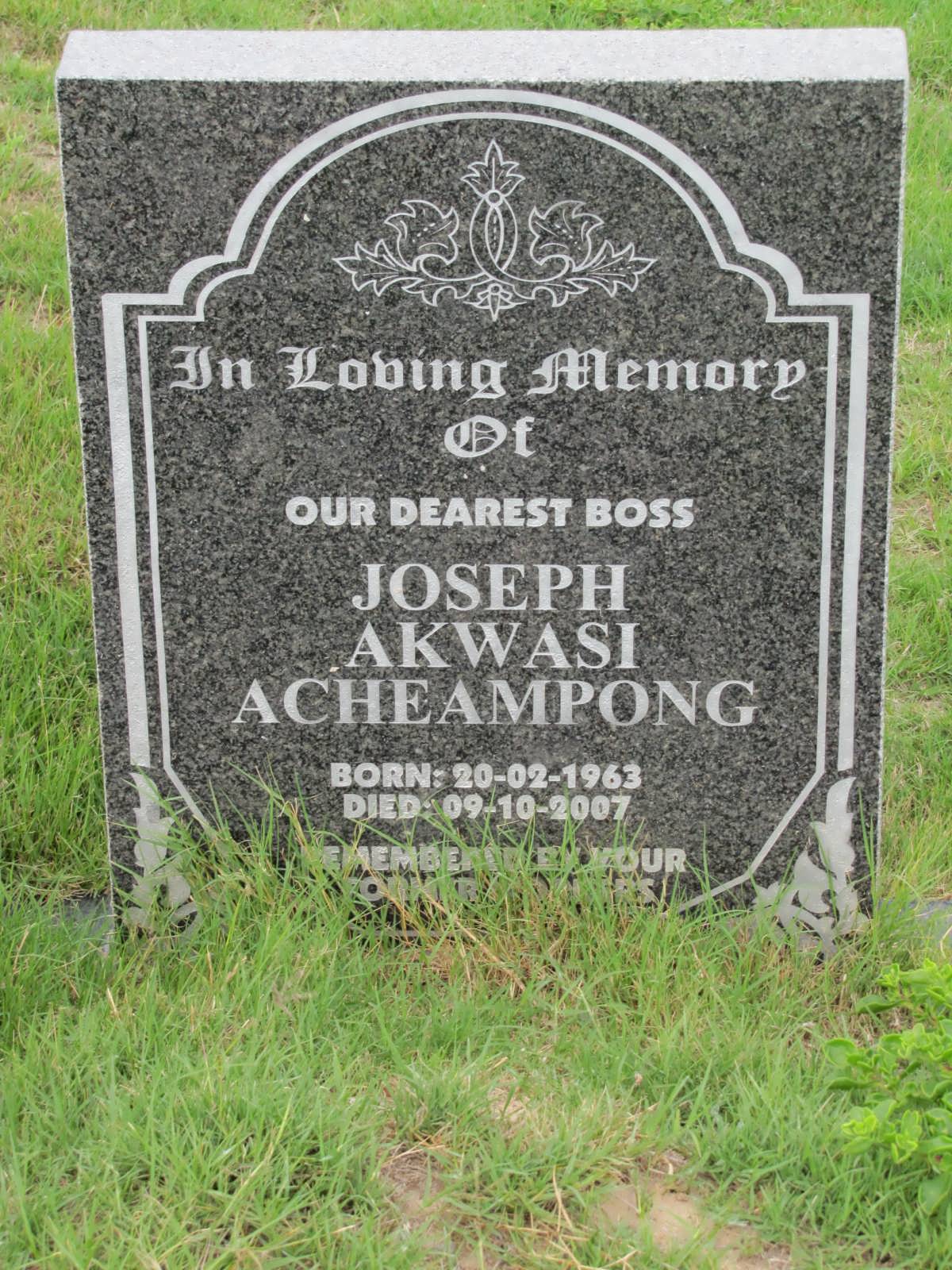ACHEAMPONG Joseph Akwasi 1963-2007