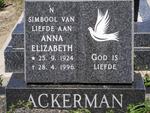 ACKERMAN Anna Elizabeth 1924-1996