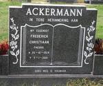 ACKERMANN Frederick Christiaan 1924-2001