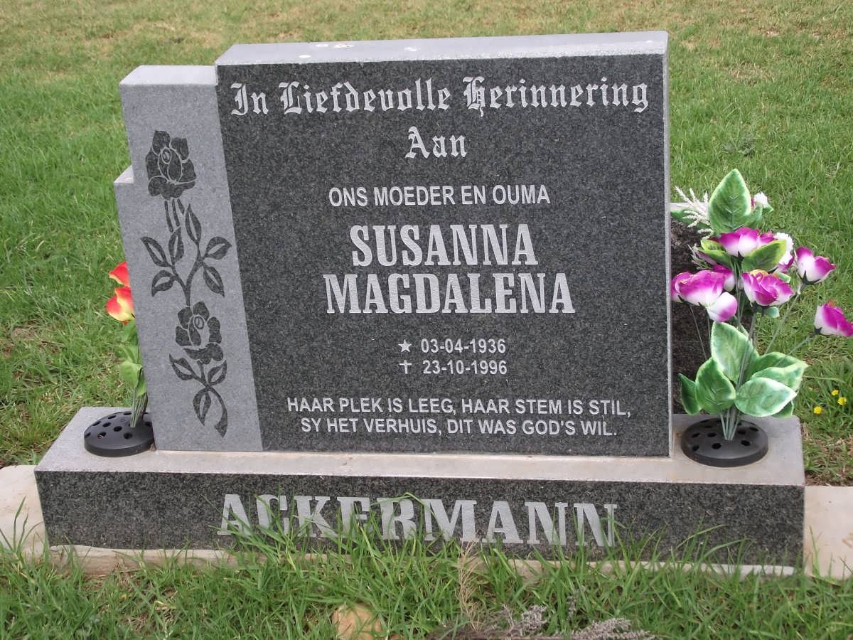 ACKERMANN Susanna Magdalena 1936-1996