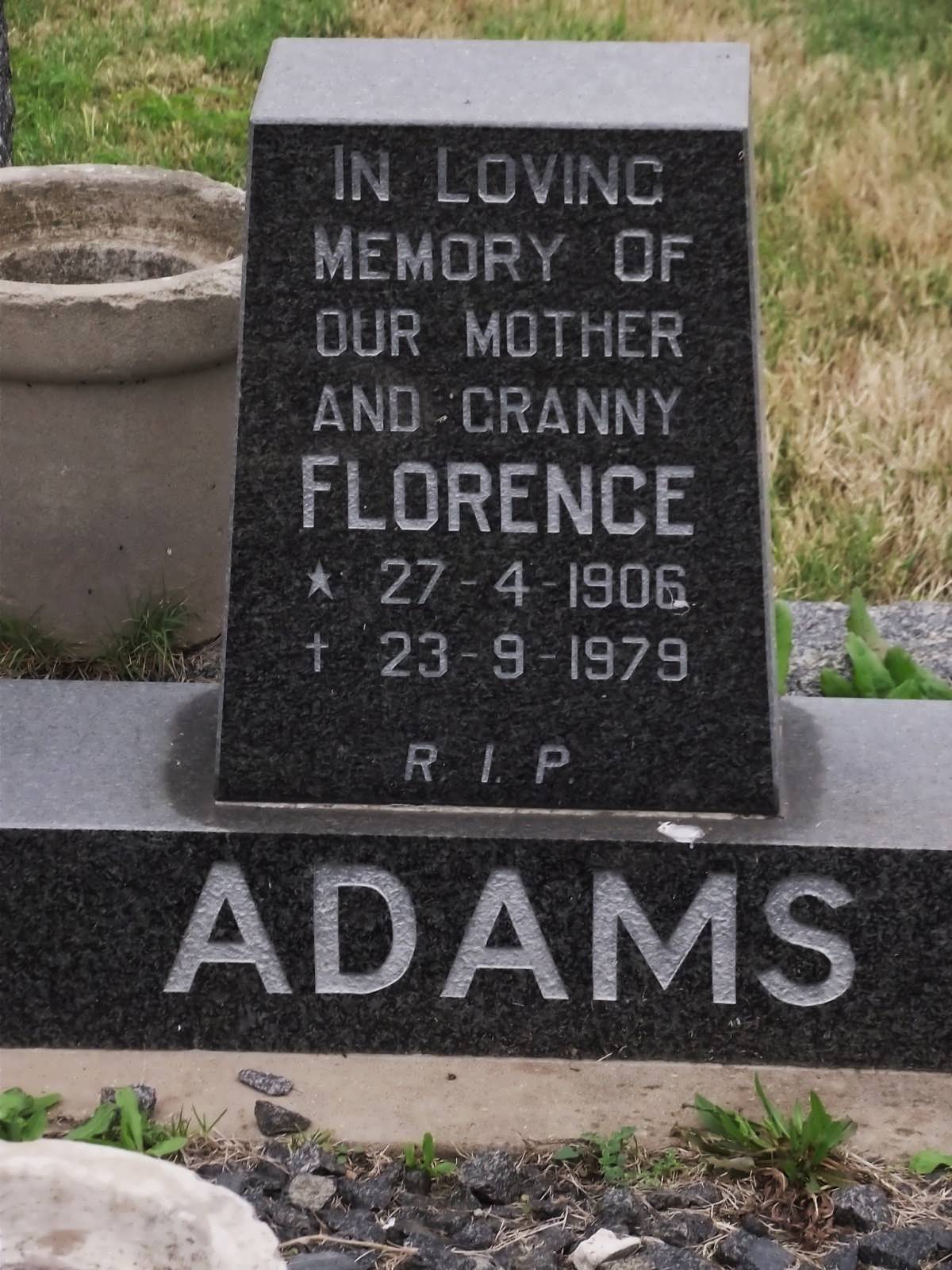 ADAMS  Florence 1906-1979