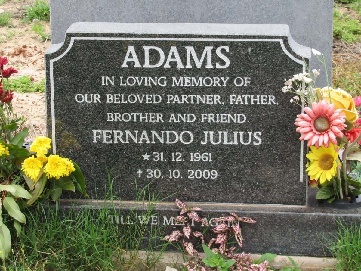 ADAMS Fernando Julius 1961-2009