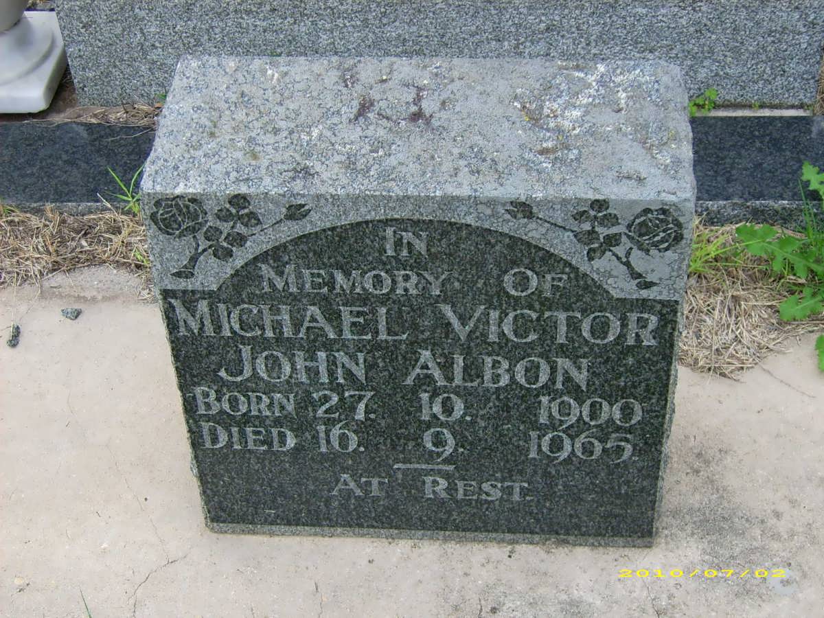 ALBON Michael Victor John 1900-1965