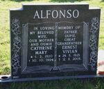 ALFONSO Ernest Vivian 1925-2005 & Cathrine Mary 1920-1994