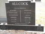 ALLCOCK Gerald 1899-1971 & Hester 1913-2008