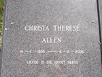 ALLEN Christa Therese 1955-2006