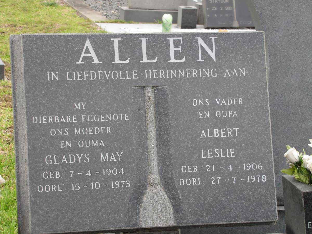 ALLEN Albert Leslie 1906-1978 & Gladys May 1904-1973
