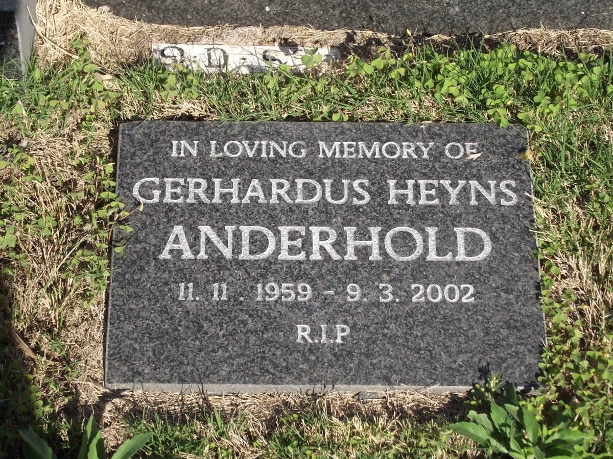 ANDERHOLD Gerhardus Heyns 1959-2002