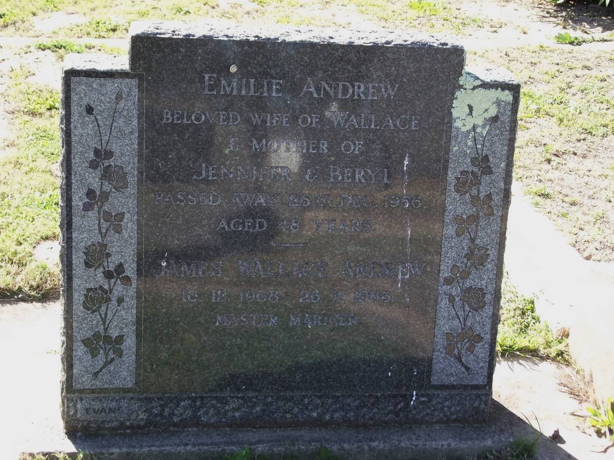 ANDREW James Wallace 1908-1966 & Emilie -1956