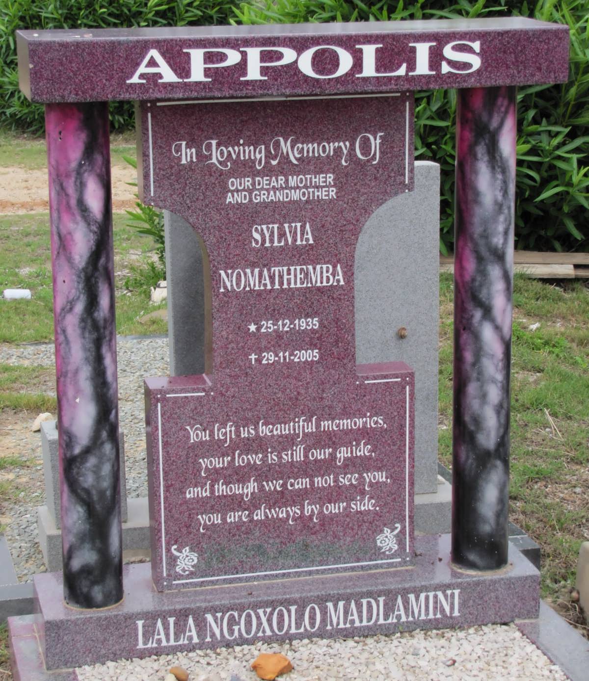 APPOLIS Sylvia Nomathemba 1935-2005