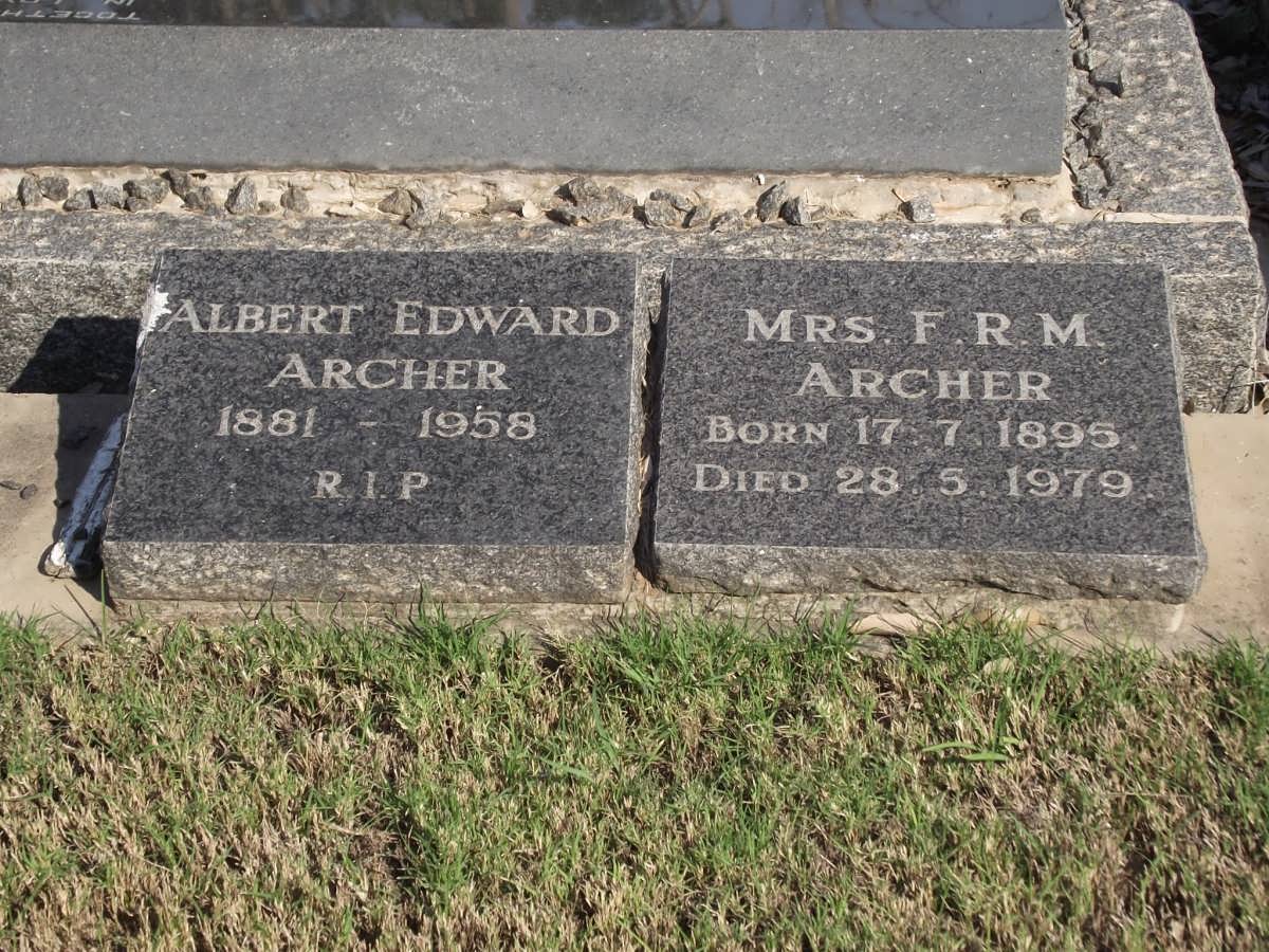 ARCHER Albert Edward 1881-1958 & F.R.M 1895-1979