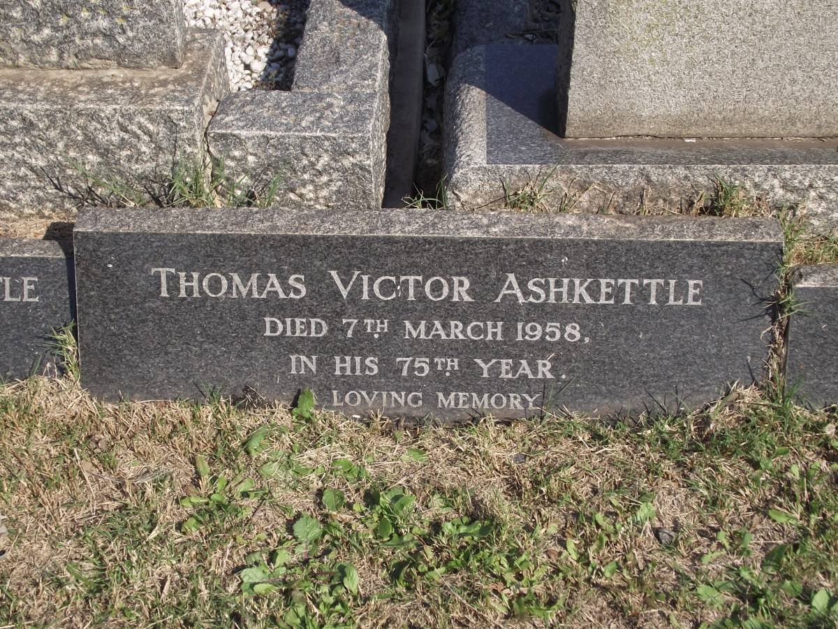 ASHKETTLE Thomas Victor -1958