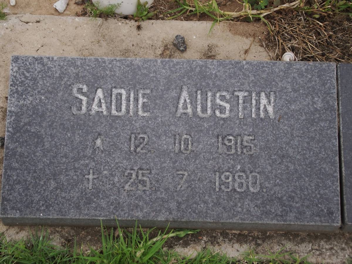 AUSTIN Sadie 1915-1980