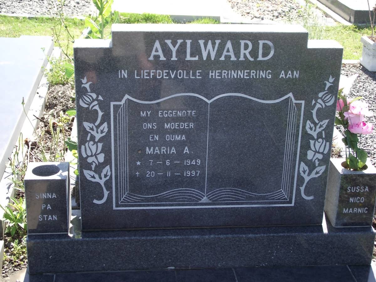 AYLWARD Maria A. 1949-1997