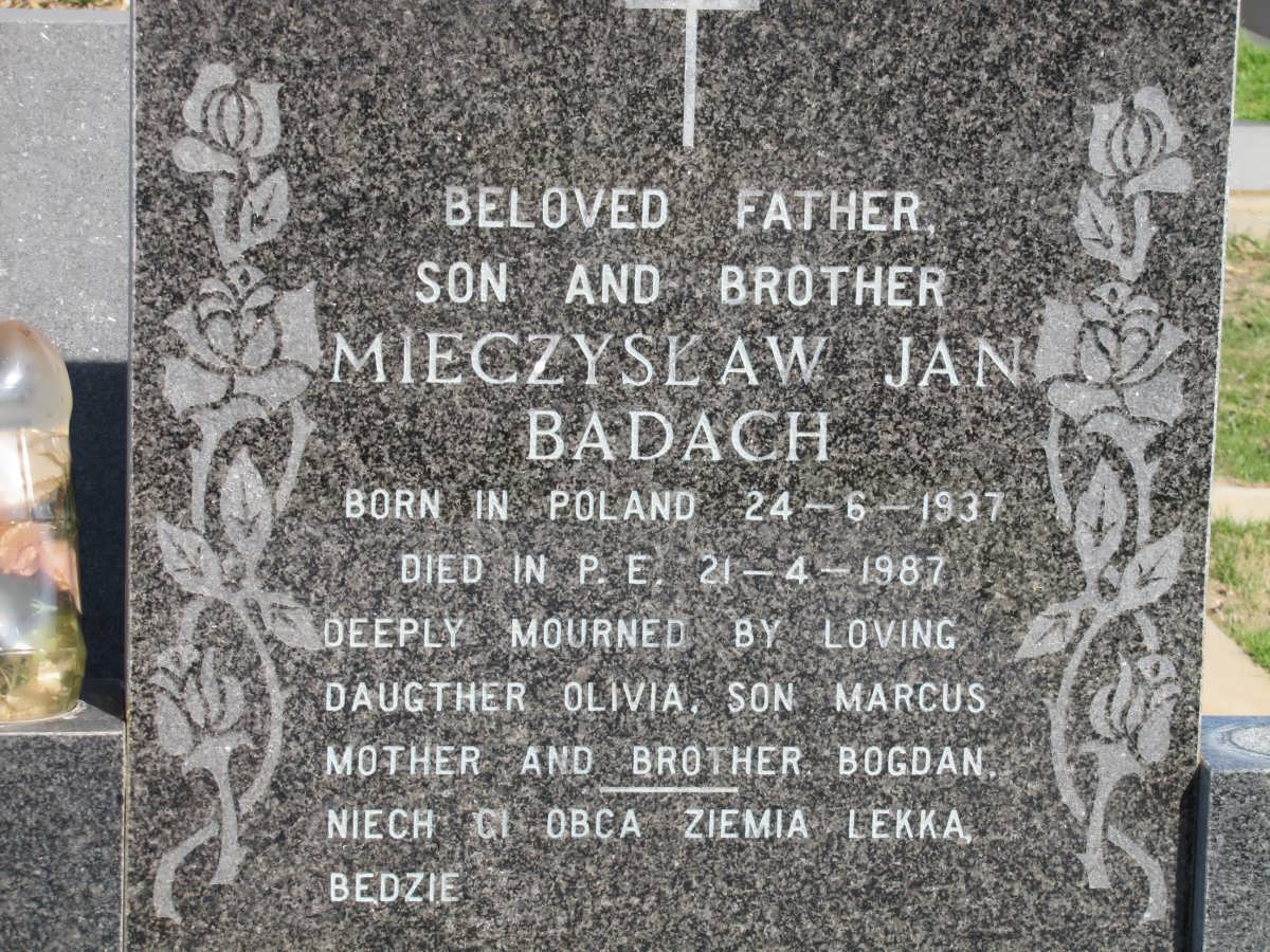 BADACH Mieczyslaw Jan 1937-1987
