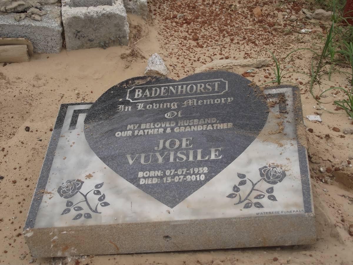 BADENHORST Joe Vuyisile 1952-2010