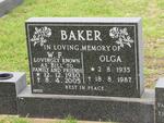 BAKER W.F. 1930-2005 & Olga 1935-1987
