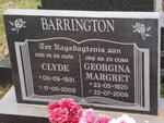 BARRINGTON Clyde 1931-2009 & Georgina Margaret 1920-2009