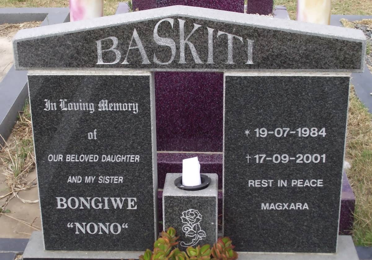 BASKITI Bongiwe 1984-2001